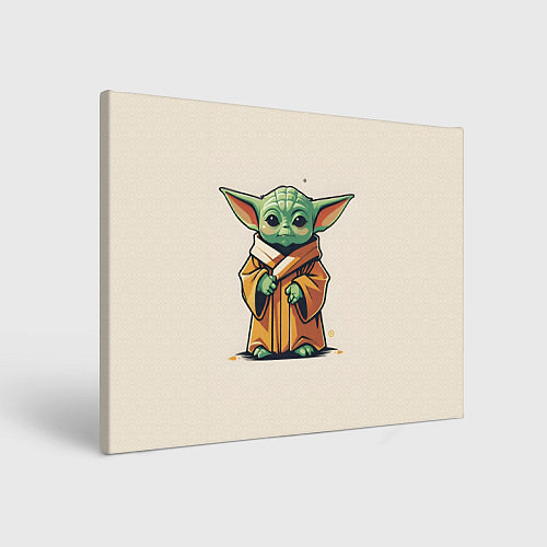 Картина прямоугольная Малыш Грогу - Мандолорец / 3D-принт – фото 1