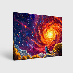 Картина прямоугольная Кукушка в космосе