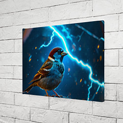 Холст прямоугольный Воробей в грозу, цвет: 3D-принт — фото 2