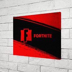 Холст прямоугольный Fortnite - red gradient по-горизонтали, цвет: 3D-принт — фото 2