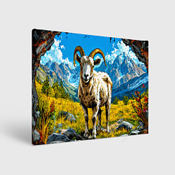 Картина прямоугольная Горный козел
