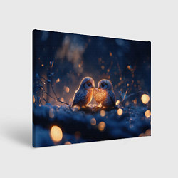 Картина прямоугольная Милые влюбленные совушки