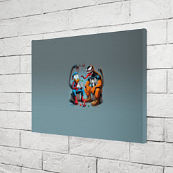 Холст прямоугольный Two dudes - Venom and Spider-Duck, цвет: 3D-принт — фото 2