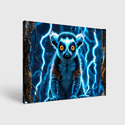Картина прямоугольная Лемур и удар молнии