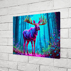 Холст прямоугольный Лось в сереневом свете, цвет: 3D-принт — фото 2