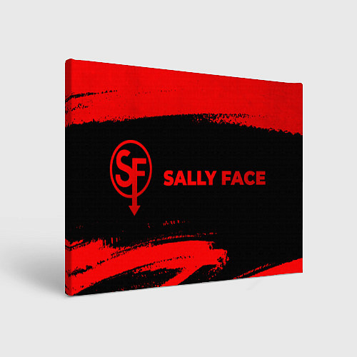 Картина прямоугольная Sally Face - red gradient по-горизонтали / 3D-принт – фото 1