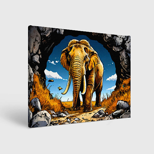 Картина прямоугольная Слон в пещере / 3D-принт – фото 1