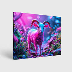 Картина прямоугольная Козлик в розовом