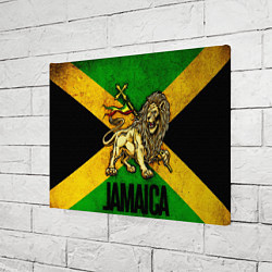 Холст прямоугольный Jamaica lion flag, цвет: 3D-принт — фото 2
