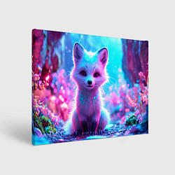 Картина прямоугольная Песец в неоновом свете