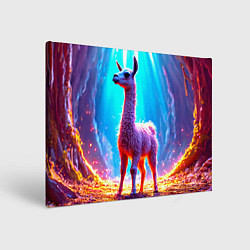 Картина прямоугольная Лама в неоновых лучах