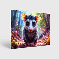 Холст прямоугольный Опоссум в лесу, цвет: 3D-принт