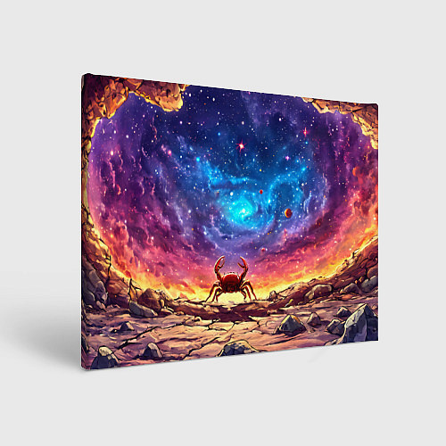 Картина прямоугольная Краб смотрит в космос / 3D-принт – фото 1