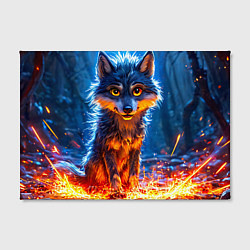 Холст прямоугольный Волк искры под лапами, цвет: 3D-принт — фото 2