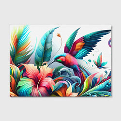 Холст прямоугольный Райская птица - тропики, цвет: 3D-принт — фото 2