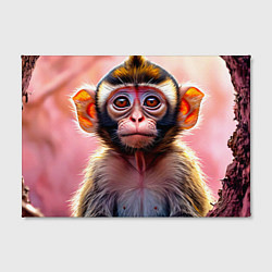 Холст прямоугольный Обезьянка в норке, цвет: 3D-принт — фото 2