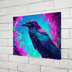 Холст прямоугольный Ворон в сирени, цвет: 3D-принт — фото 2