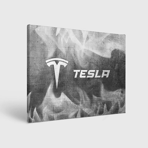 Картина прямоугольная Tesla - grey gradient по-горизонтали / 3D-принт – фото 1