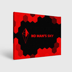 Холст прямоугольный No Mans Sky - red gradient по-горизонтали, цвет: 3D-принт