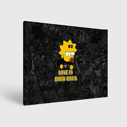 Картина прямоугольная Мэгги Симпсон love is Hard rock