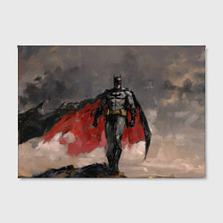 Холст прямоугольный Бэтмен стоит на обрыве скалы, цвет: 3D-принт — фото 2