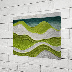 Холст прямоугольный Лаймовые волны, цвет: 3D-принт — фото 2