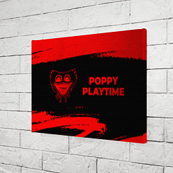 Холст прямоугольный Poppy Playtime - red gradient по-горизонтали, цвет: 3D-принт — фото 2