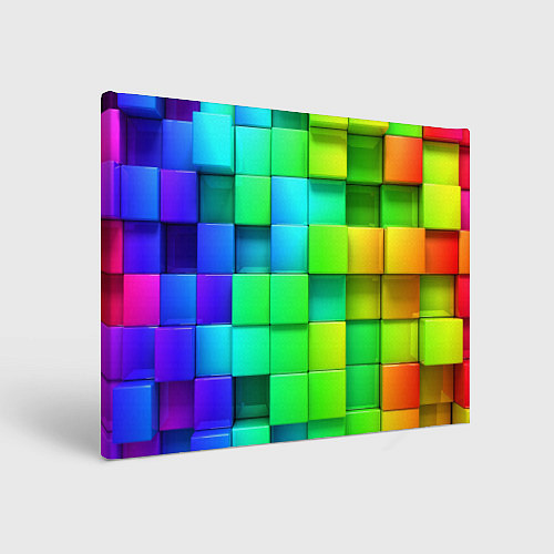 Картина прямоугольная Кубики / 3D-принт – фото 1