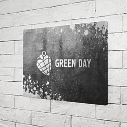 Холст прямоугольный Green Day - grey gradient по-горизонтали, цвет: 3D-принт — фото 2