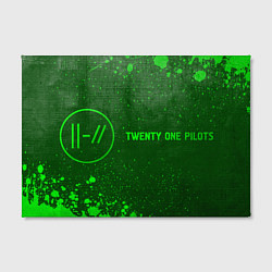 Холст прямоугольный Twenty One Pilots - green gradient по-горизонтали, цвет: 3D-принт — фото 2