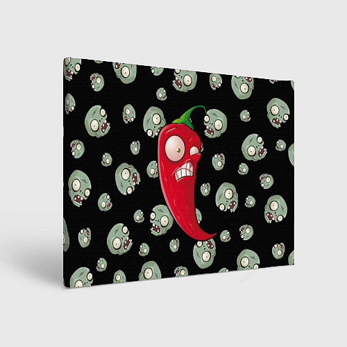 Картина прямоугольная Перчик из игры растения против зомби / 3D-принт – фото 1