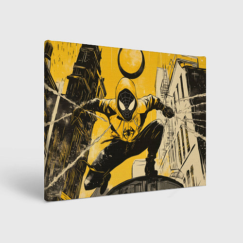 Картина прямоугольная Черный человек-паук / 3D-принт – фото 1