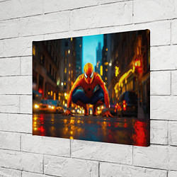Холст прямоугольный Человек паук на старте, цвет: 3D-принт — фото 2