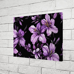 Холст прямоугольный Лилии винтажный узор, цвет: 3D-принт — фото 2