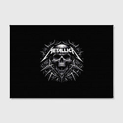Холст прямоугольный Metallica - a skull with roses and thorns, цвет: 3D-принт — фото 2