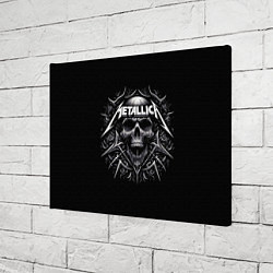 Холст прямоугольный Metallica - a skull with roses and thorns, цвет: 3D-принт — фото 2