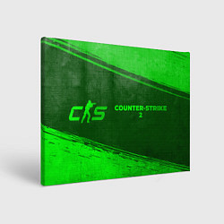 Картина прямоугольная Counter-Strike 2 - green gradient по-горизонтали