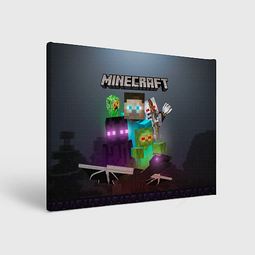 Картина прямоугольная End and peace - Minecraft / 3D-принт – фото 1