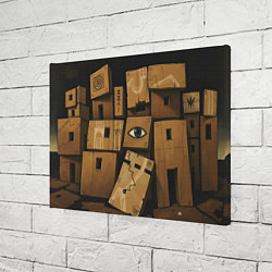 Холст прямоугольный Коробки и глаз, цвет: 3D-принт — фото 2