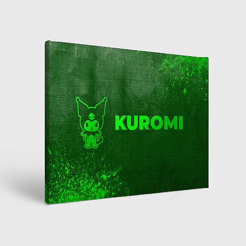 Картина прямоугольная Kuromi - green gradient по-горизонтали / 3D-принт – фото 1