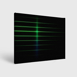Картина прямоугольная The line is green and black