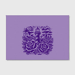 Холст прямоугольный Маяк с розами и корабли, цвет: 3D-принт — фото 2