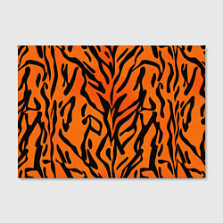 Холст прямоугольный Тигровый огненный паттерн, цвет: 3D-принт — фото 2