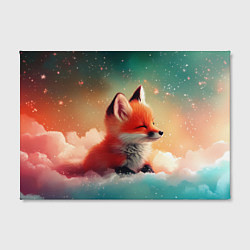 Холст прямоугольный Милый лисенок спит на облаке, цвет: 3D-принт — фото 2