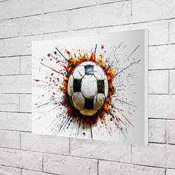 Холст прямоугольный Футбольный мяч на белом, цвет: 3D-принт — фото 2