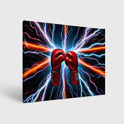 Картина прямоугольная Бойцовские перчатки и молнии