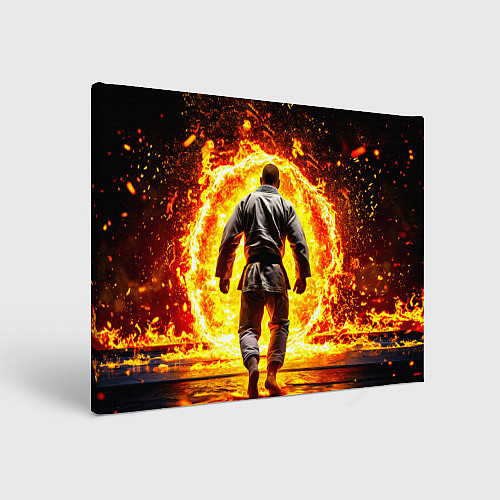 Картина прямоугольная Джиу-джитсу в огне / 3D-принт – фото 1