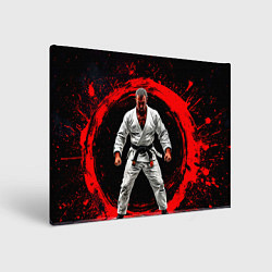 Картина прямоугольная Боец джиу-джитсу на черном