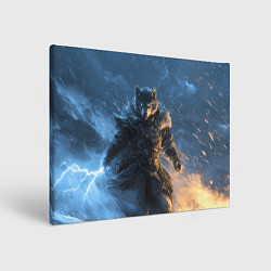 Картина прямоугольная Волк и молния