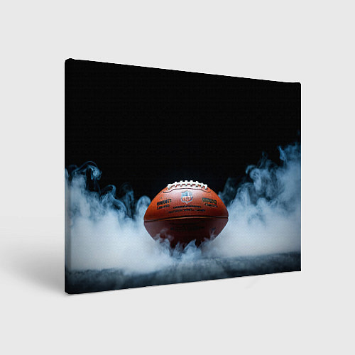 Картина прямоугольная Мяч для американского футбола в дыму / 3D-принт – фото 1